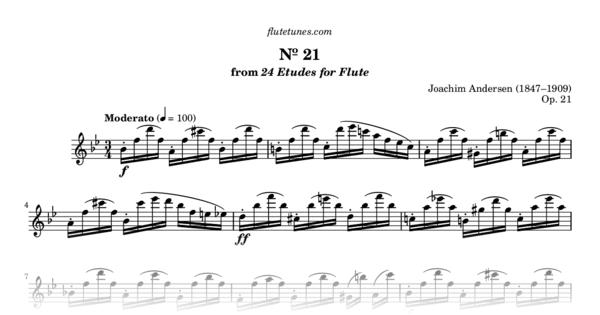 Study No. 21 in B-flat major from 24 Etudes for Flute, Op. 21 (J