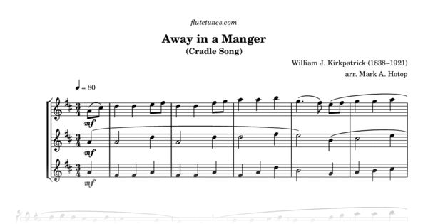 away-in-a-manger-w-j-kirkpatrick-free-flute-sheet-music-flutetunes-com