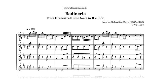 analysis of badinerie by j s bach Described by ja scheibe as a perfect model of a well-designed solo concerto, bach's concerto after the italian style is not, as was once supposed, a reduction of a full keyboard concerto with orchestra, but rather an attempt at recreating the elements of concerto style in microcosm in a brilliant work for a solo instrument this work . analysis of badinerie by j s bach Described by ja scheibe as a perfect model of a well-designed solo concerto, bach's concerto after the italian style is not, as was once supposed, a reduction of a full keyboard concerto with orchestra, but rather an attempt at recreating the elements of concerto style in microcosm in a brilliant work for a solo instrument this work .