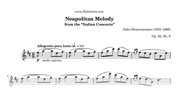Neapolitan Melody from Solo de Concert, Op. 82 No. 6, “Italian