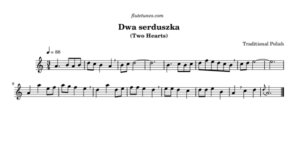 Dwa Serduszka Trad Polish Free Flute Sheet Music Flutetunes Com F7sus4/c f7 bbm bbm/c bbm/db. flute tunes