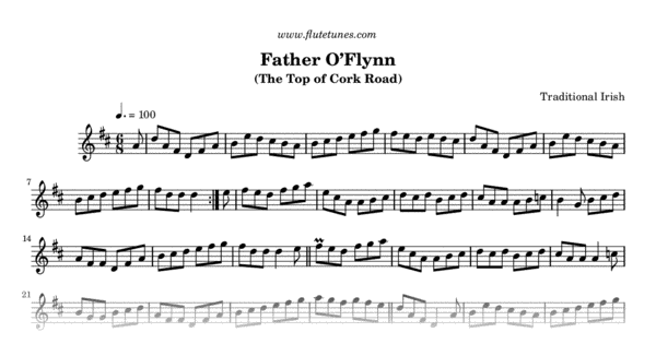 father o 39 flynn trad irish free flute sheet music free printable staff paper
