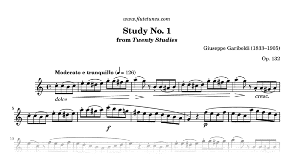 Study No. 1 in C major from Twenty Studies (G. Gariboldi) - Free
