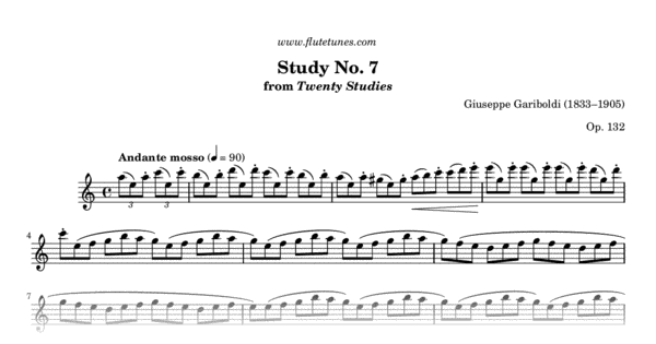 Study No. 7 in A minor from Twenty Studies (G. Gariboldi) - Free