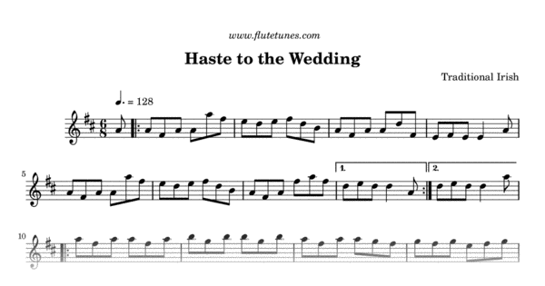 haste to the wedding trad irish free flute sheet free printable staff paper