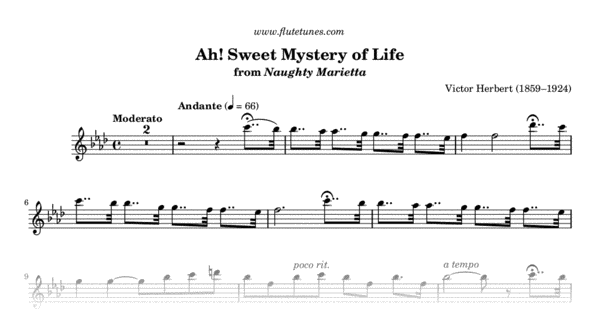 Ah! Sweet Mystery of Life from Naughty Marietta (V. Herbert