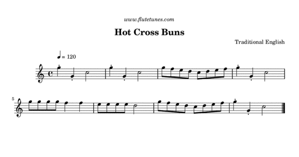 Cross Buns Flute Finger Chart