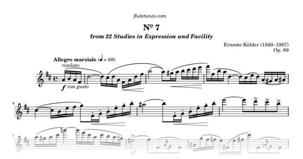 Study No. 7 in D major from 22 Studies in Expression and Facility