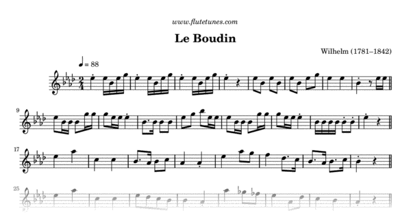 le boudin wilhelm free flute sheet music flutetunes com free printable staff paper