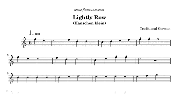 lightly row trad german free flute sheet music lightly row song lyrics