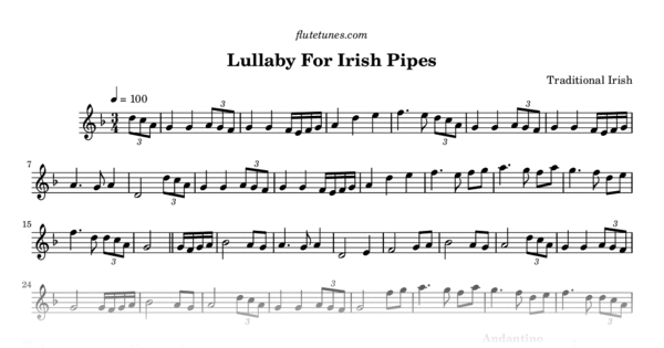 Hide and Go Seek (Trad. Irish) - Free Flute Sheet Music