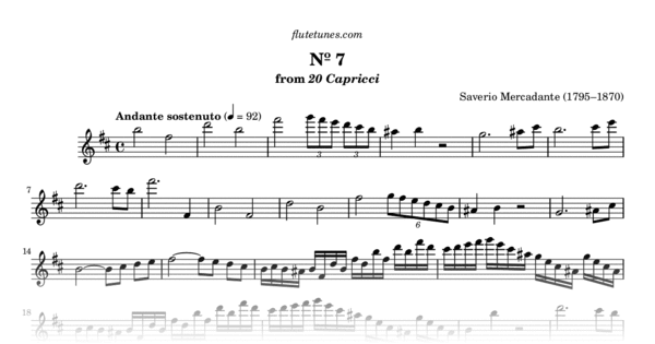Caprice No. 7 in B minor from 20 Capricci (S. Mercadante) - Free