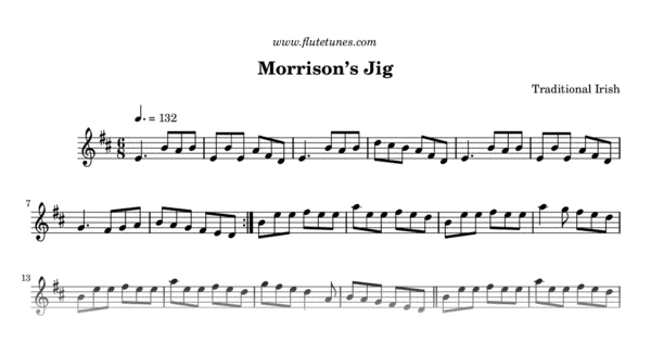 Morrison’s Jig (Trad. Irish) - Free Flute Sheet Music | flutetunes.com