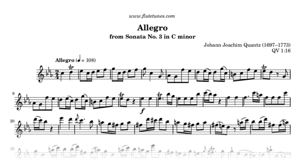 Allegro from Sonata No. 3 in C minor (J.J. Quantz) - Free Allegro from Sonata No. 3 in C minor (J.J. Quantz) - Free