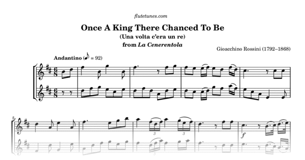 Once A King There Chanced To Be from La Cenerentola (G. Rossini