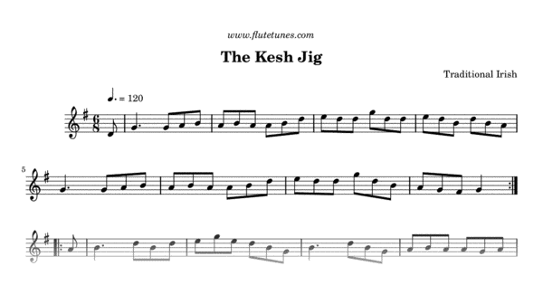 Hide and Go Seek (Trad. Irish) - Free Flute Sheet Music