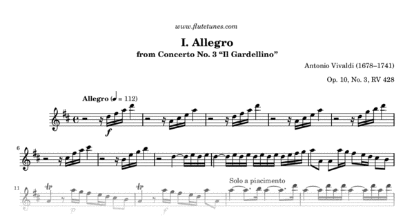 allegro vivaldi flutetunes flute