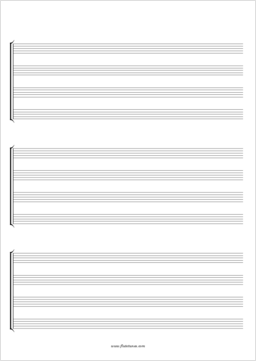 Free Blank Sheet Music Flutetunes Com