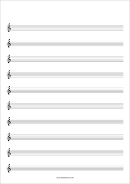 Free Blank Sheet Music Flutetunes Com