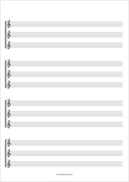 Free Blank Sheet Music | flutetunes.com