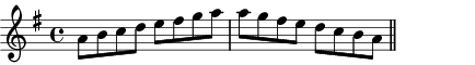 A Dorian scale