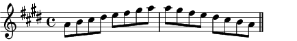 A Lydian scale