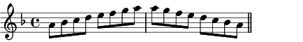 A Phrygian scale