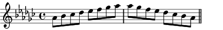 Ab Dorian scale