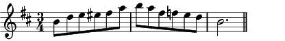 B blues scale