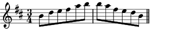 B minor pentatonic scale