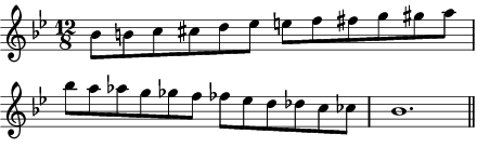 Bb chromatic scale