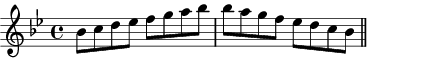 Bb major scale