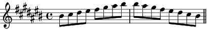 B# Locrian scale