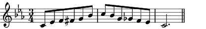 C blues scale