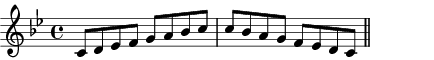 C Dorian scale