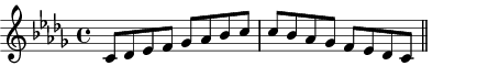 C Locrian scale