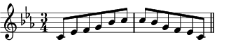 C minor pentatonic scale