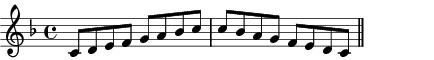 C Mixolydian scale