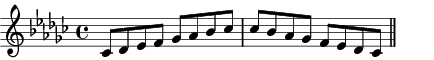 Cb Lydian scale