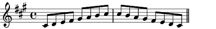 C# Phrygian scale