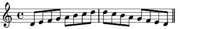 D Dorian scale