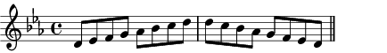 D Locrian scale