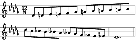 Db chromatic scale