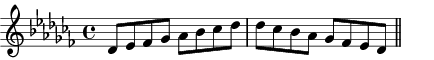 Db Dorian scale