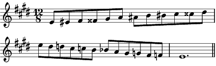 E chromatic scale