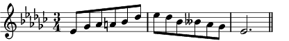 Eb blues scale