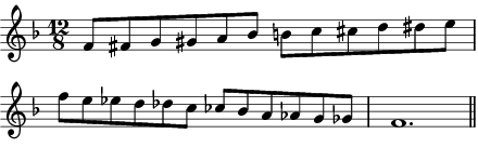 F chromatic scale