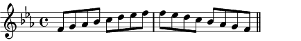 F Dorian scale