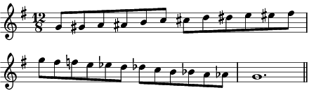 G chromatic scale