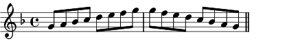 G Dorian scale